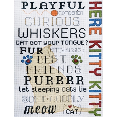 Here Kitty Counted Cross Stitch Kit